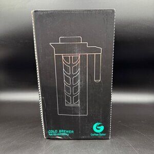 Coffee Gator Cold Brew Coffee Maker 47 Oz Iced Tea & Coffee Pitcher W/Glass